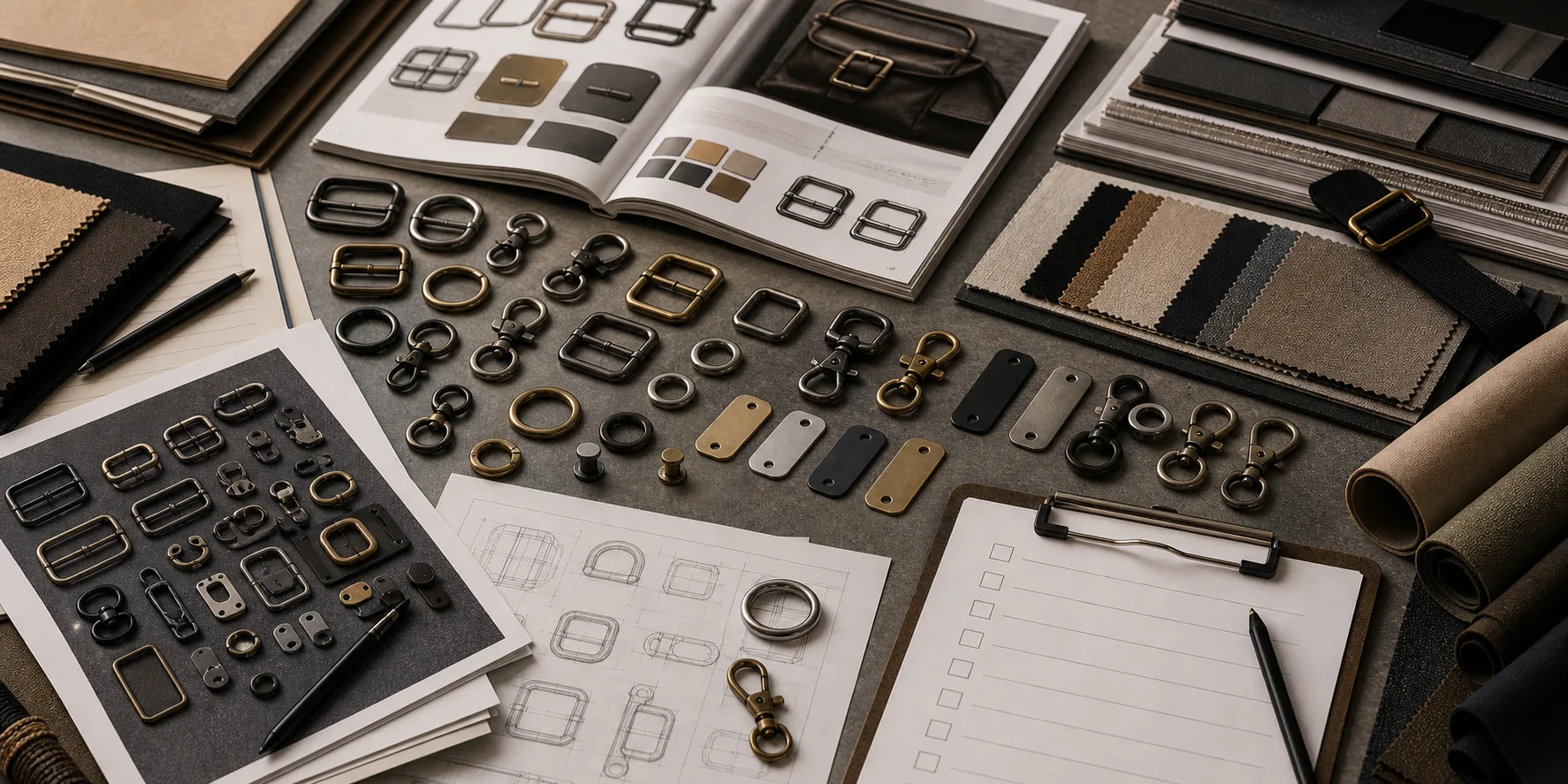 Photorealistic hardware resource documents, catalog pages and product samples